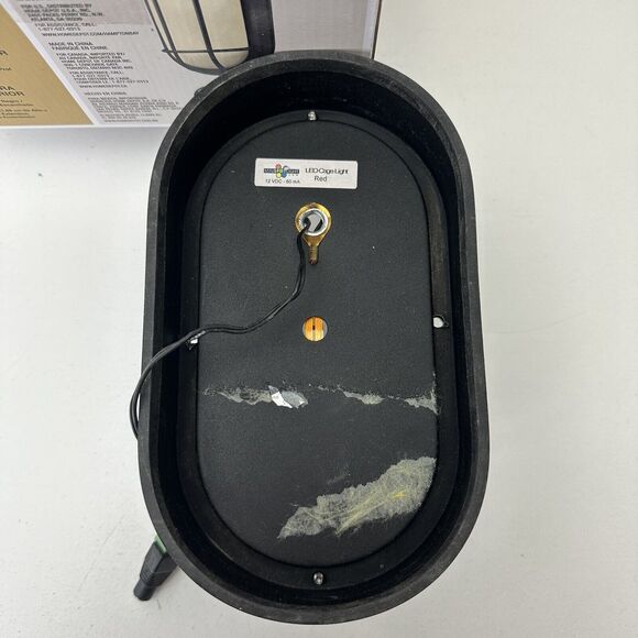 Minispotlight.com 12v Oval Caged Red LED Haunted House Escape Room 8.5” X 4.5” - Picture 4 of 8